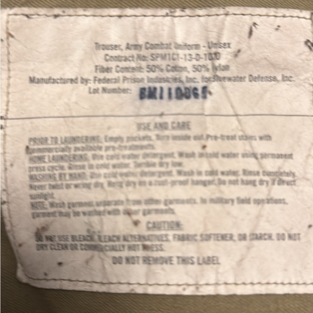 U.S. Army Camouflage Combat Pants - Picture 5 of 6